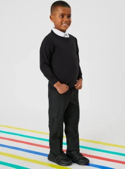 Black Crew Neck Jumper 2 Pack 4 years