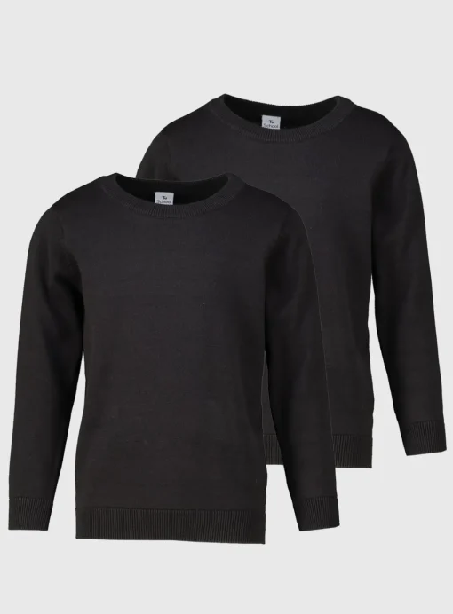 Black Crew Neck Jumper 2 Pack 4 years