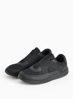 Black Crossover Slip On Trainers 3