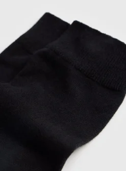 Black Cushioned Comfort Sole Socks 5 Pack 9-12
