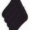 Black Cushioned Sole Trainer Socks 4 Pack 6-8.5