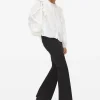 Black Denim Sculpt Flared Jeans 12S