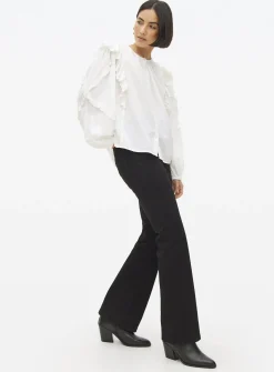 Black Denim Sculpt Flared Jeans 12S