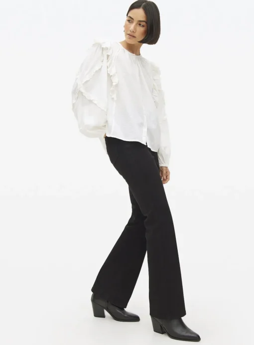 Black Denim Sculpt Flared Jeans 12S