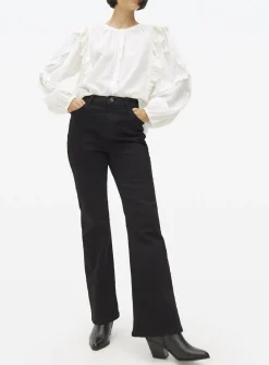 Black Denim Sculpt Flared Jeans 12S