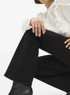 Black Denim Sculpt Flared Jeans 12S