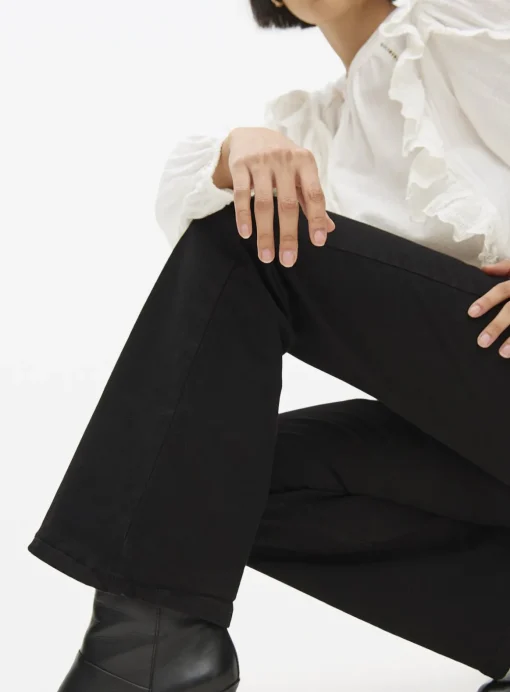 Black Denim Sculpt Flared Jeans 12S