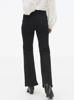 Black Denim Sculpt Flared Jeans 12S