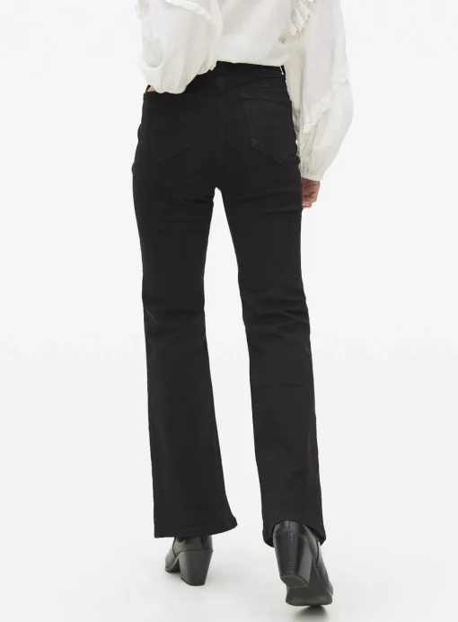 Black Denim Sculpt Flared Jeans 12S