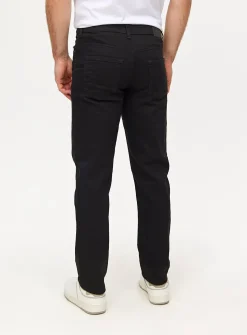 Black Denim Straight Leg Jeans 38S