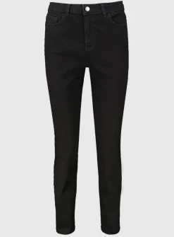 Black Denim Straight Leg Jeans 14R