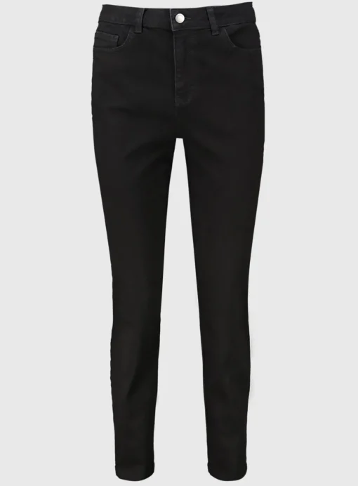Black Denim Straight Leg Jeans 14R