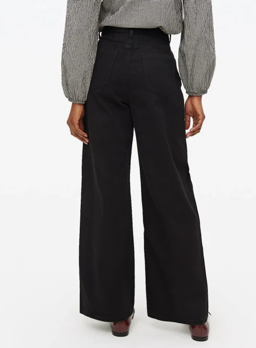 Black Denim Wide Leg Jeans 18R