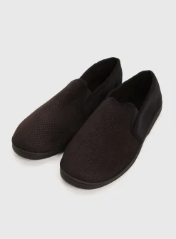 Black Diagonal Square Full Slippers With Arch Support 10