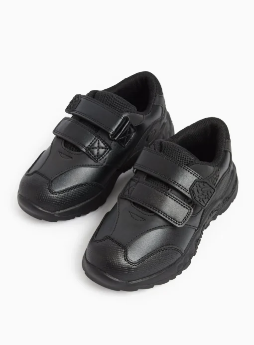 Black Dino Design Light-Up School Shoes 11 Infant