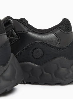 Black Dino Design Light-Up School Shoes 11 Infant