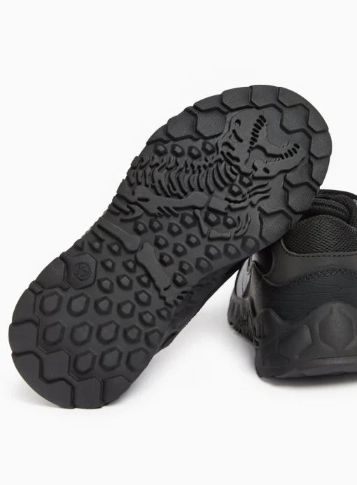 Black Dino Design Light-Up School Shoes 11 Infant
