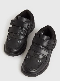 Black Dinosaur Face Light-Up Micro-Fresh® Shoes 1