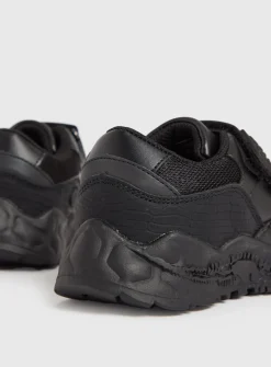 Black Dinosaur Face Light-Up Micro-Fresh® Shoes 1