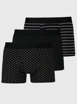 Black Dot, Geo & Stripe Trunks 3 Pack XXXL