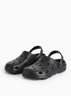 Black Eva Ankle Strap Clogs 6