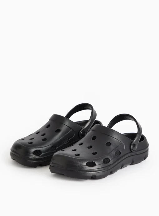 Black Eva Ankle Strap Clogs 6