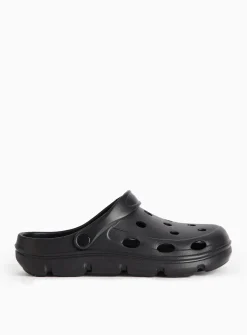Black Eva Ankle Strap Clogs 6