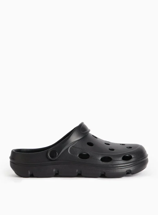 Black Eva Ankle Strap Clogs 6