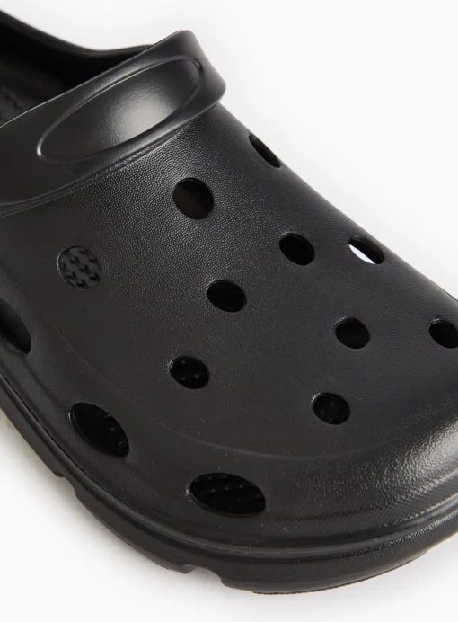 Black Eva Ankle Strap Clogs 6