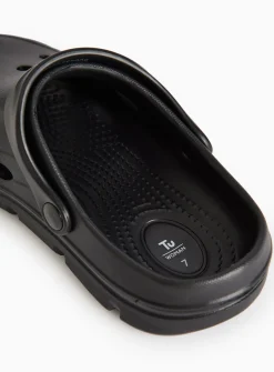 Black Eva Ankle Strap Clogs 6