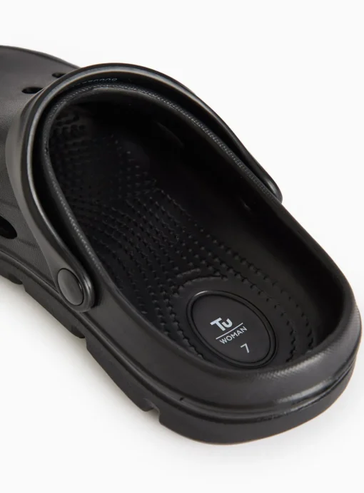 Black Eva Ankle Strap Clogs 6