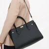Black Faux Leather Tote Bag One Size