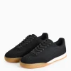 Black Faux Suede Contrast Trainers 9