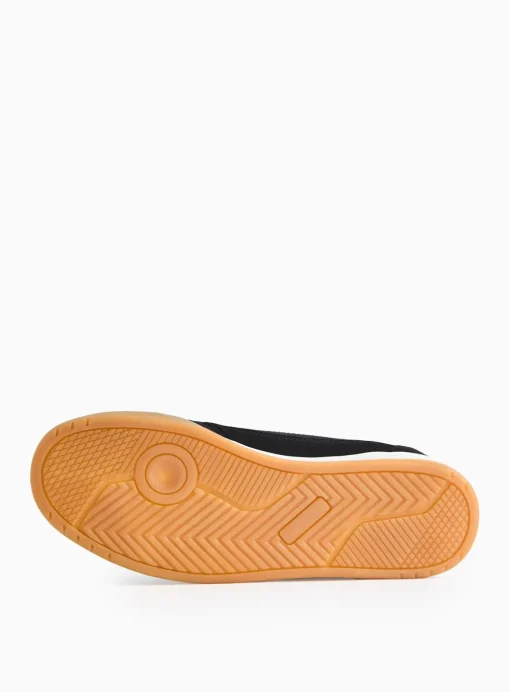Black Faux Suede Contrast Trainers 9