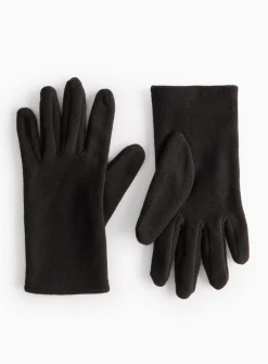 Black Fleece Gloves One Size