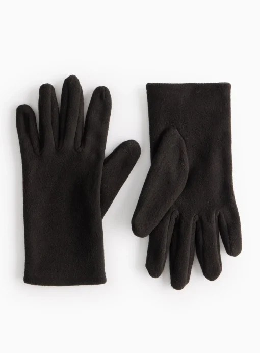 Black Fleece Gloves One Size