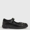 Black Floral Mary Jane School Shoes 10 Infant