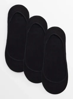 Black Footsie Socks 3 Pack 6-8