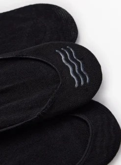 Black Footsie Socks 3 Pack 6-8