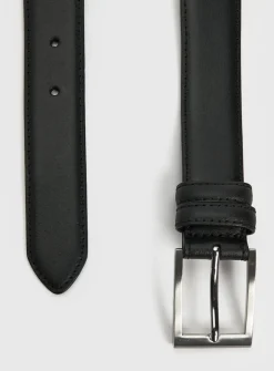 Black Formal Leather Belt L