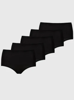 Black Full Knickers 5 Pack 12