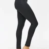 Black Glitter Medium-Warmth Thermal Leggings S