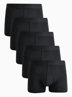 Black Hipsters 5 Pack XXXXL