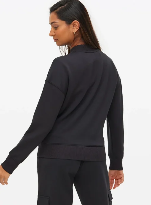 Black Jersey Bomber Jacket L