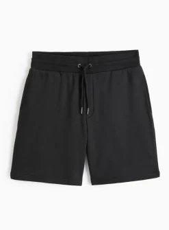 Black Jersey Drawstring Shorts L