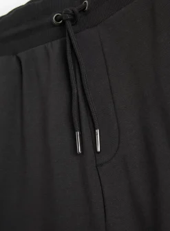 Black Jersey Drawstring Shorts L