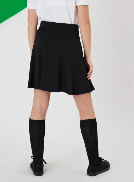 Black Jersey Skater Skirt 2 Pack 12 years