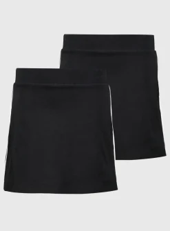 Black Jersey Skort 2 Pack 12 years