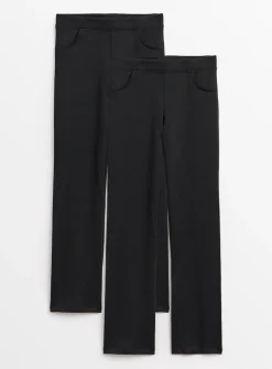 Black Jersey Trousers 2 Pack 4 years