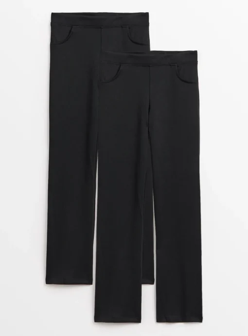 Black Jersey Trousers 2 Pack 4 years